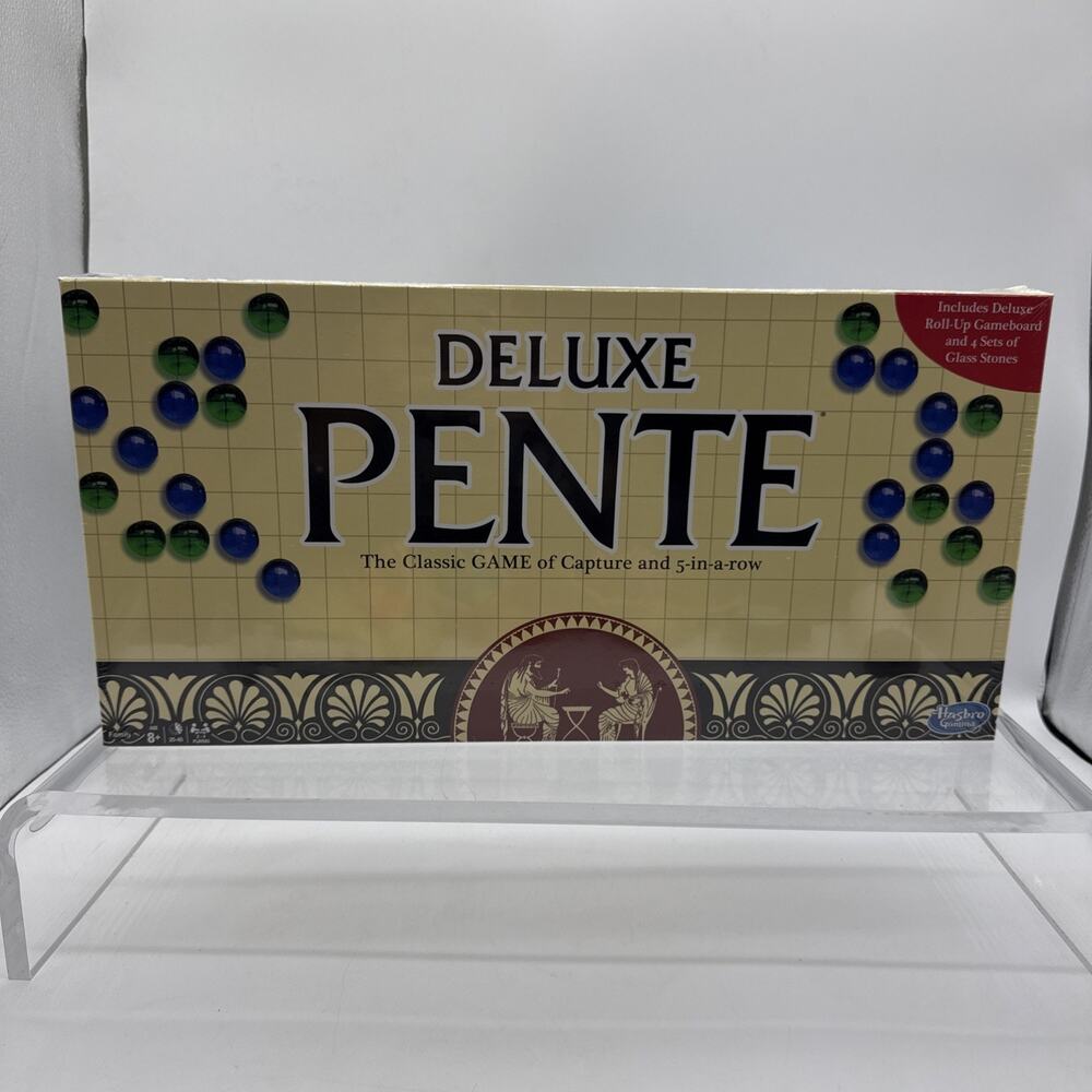 Deluxe Pente Strategy Game for 2 to 4 Players with Roll Up Board and Stones New